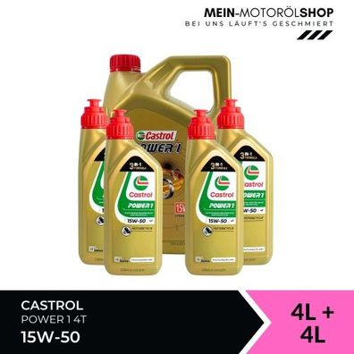 Castrol Power 1 4T 15W-50 4 + 4 Liter