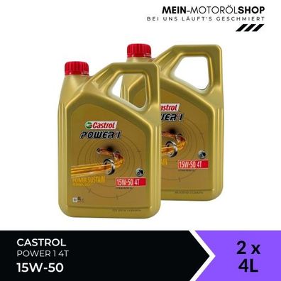 Castrol Power 1 4T 15W-50 2x4 Liter