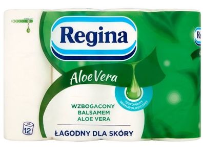 Regina Aloe Vera Toilettenpapier 12 Rollen, 3-lagig