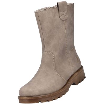 Rieker Damen Stiefel gefüttert Beige 73290-65