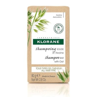 Klorane Hafer Shampoo Bar 80g - Sanfte Reinigung