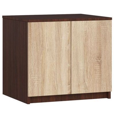 Schrankaufsatz für Kleiderschrank AKORD S60 Wenge 60 cm Front Sonoma-Eiche 60x55x51cm