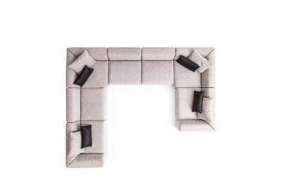 Ecksofa U-Form Wohnzimmer Sofa Couch Beiges Polstersofa Wohnlandschaft