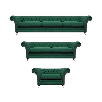 Wohnzimmer Set Luxus Komplett 3Tlg Chesterfield Polstermöbel Einrichtung