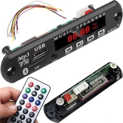 Bluetooth KFZ Audio Decoder Board Fernbedienung FM Transmitter LCD Bildschirm Retoo