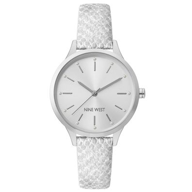 Nine West Uhr NW/2559SVSI Damen Armbanduhr Silber