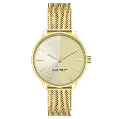 Nine West Uhr NW/2668CHGB Damen Armbanduhr Gold