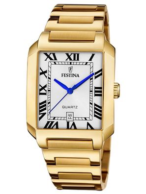 Festina Herrenuhr Quarz Rechteckig Goldfarben F20678/1