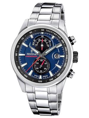 Festina Herrenuhr Chronograph Stahl/Dunkelblau F20694/5