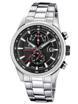 Festina Herren-Chronograph Stahl/Schwarz F20694/6