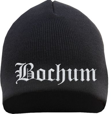 Bochum Beanie Mütze - Altdeutsch - Bestickt - Strickmütze Wintermütze