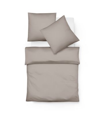 Fleuresse Lech Edelflanell Bettwäsche 200x220 Fischgrätmuster taupe 603089-27