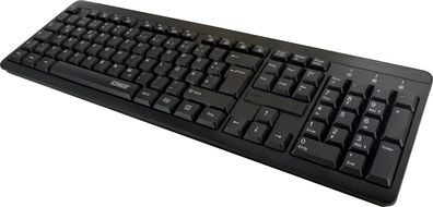 Schwaiger kabellose QWERTZ Tastatur WKB1000 USB 2.0A Schwarz