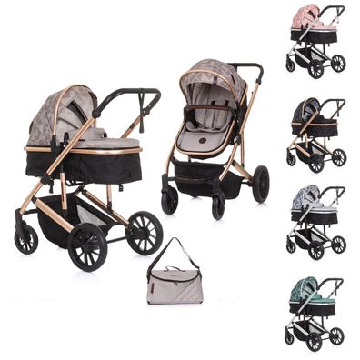 Chipolino Kombikinderwagen 2 in 1 Enigma, Sitz umbaubar, Wickeltasche, bis 22 kg