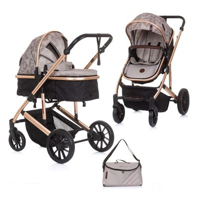 Chipolino Kombikinderwagen 2 in 1 Enigma, Sitz umbaubar, Wickeltasche, bis 22 kg