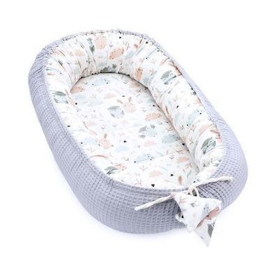 Babynest Neugeborene Nestchen Baby 90x50 cm - Kokon Handmade zweiseitig aus Baumwolle