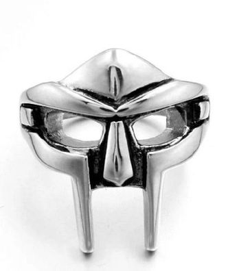 MF DOOM Edelstahl Ring Gladiator Hip Hop Ring Silber Rapper Ring