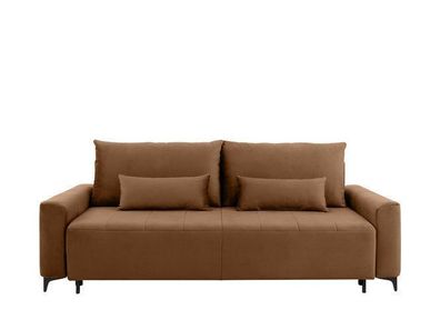 Schlafsofa Kamari | Couch Sofa mit Schlaffunktion | 108 x 235 x 93 cm, Braun