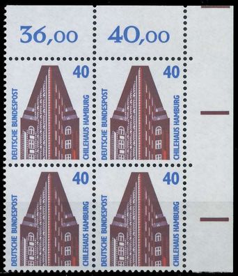 BRD BUND DS Sehenswürdigkeiten Nr 1379u postfrisch VIER X80F776