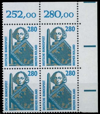 BRD BUND DS Sehenswürdigkeiten Nr 1381 postfrisch VIERE X80F78E