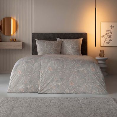 Estella Mako Jersey Bettwäsche 135x200 Amelie natur Ornamente Paisley 6346-230