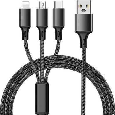 USB Typ C Schnellladung 3 in 1 Universal ladekabel für iPhone Micro USB Retoo