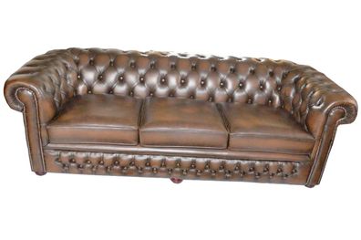 Chesterfield Ledersofa Sofagarnitur Sitz Polster Couch Garnitur 3 + 2+1 Birmingham