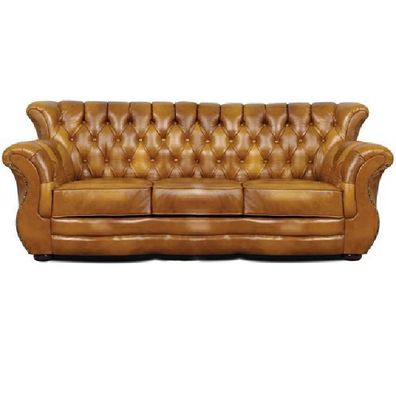 Chesterfield Ohrensofa 3 + 2 + 1 Sofagarnitur Ledersofa Couch Polster Sofa Garnitur