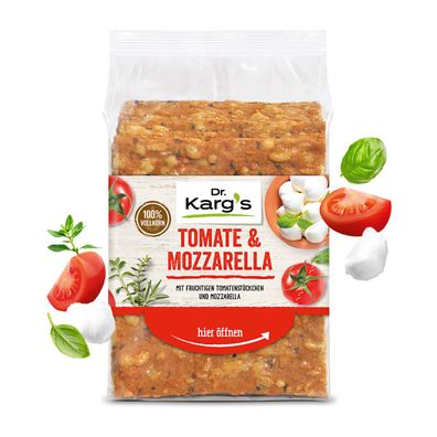 Dr. Kargs Tomate und Mozzarella Weizenvollkorn Knäckebrot 200g