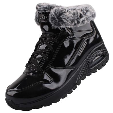 Skechers Uno Rugged Fiesty Winter Damen High Top Sneaker Schwarz 168126-BBK