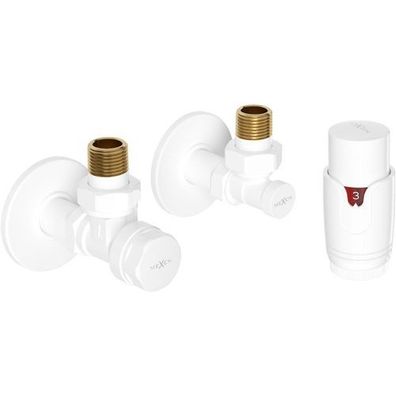 Mexen G00 Eckventil Thermostat-Set, weiß