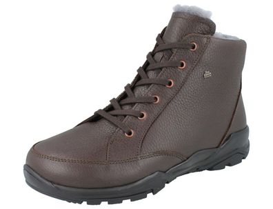 FINN Comfort Erding Herren Stiefel braun coffee Rabo Glattleder Lammfellfutter