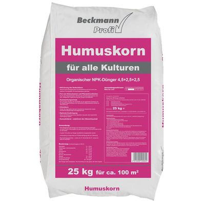 Beckmann Humuskorn 25 kg Volldünger Kulturendünger Obstdünger Gemüsedünger