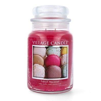 Village Candle French Macaron Duftkerze Großes Glas 602 g