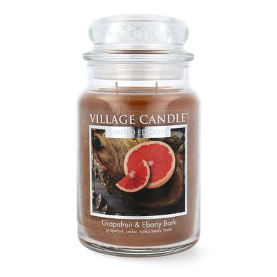 Village Candle Grapefruit & Ebony Bark Duftkerze Großes Glas 626 g