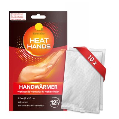 Hand Wärmer luftaktivierend - 10 Paar - Unisex Einmal Taschen Finger Wärme Pads