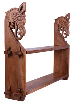 Wikinger Holzregal Drachenkopf, groß