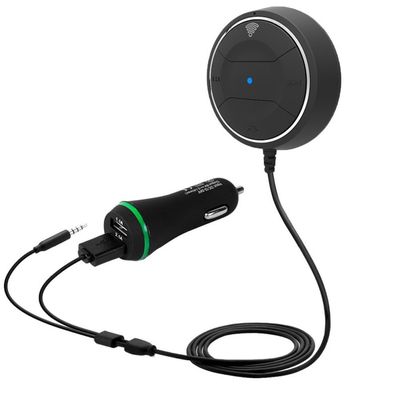 Bluetooth Receiver Car Kit - USB-Autoladegerät mit 2 Anschlüssen und Mikrofon