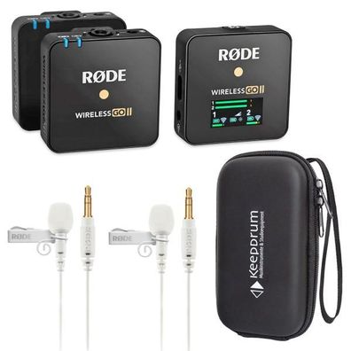 Rode Wireless GO II mit 2x Lavalier GO WH mit Softcase