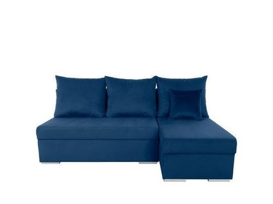 Ecksofa Laro | Couch Sofa mit Schlaffunktion | 137 x 201 x 96 cm, Blau