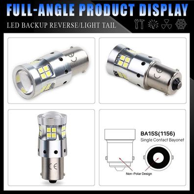 2PCS LED für Auto und Motorrad - 1300LM, mit Projektorlinse, 6000K Weiß für