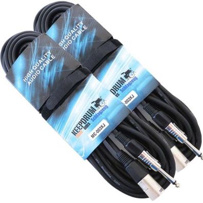 keepdrum 10m MC-001XX-10M Mikrofonkabel XLR 2 Stück