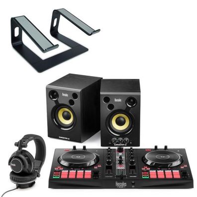 Hercules DJ Essentials Kit DJ-Set mit Laptopständer Schwarz