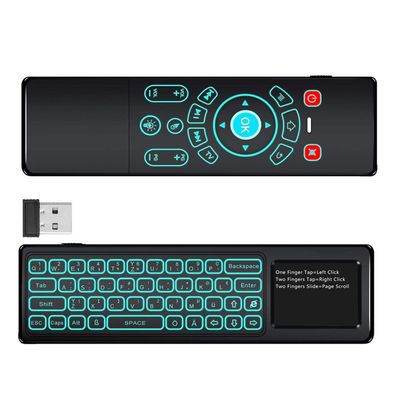 2.4 GHz Air Maus Fernbedienung, Mini-Tastatur mit Touchpad und LED, drahtlos