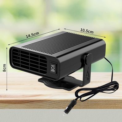 12V Tragbarer Auto-Heizlüfter, Defroster & Kühlventilator