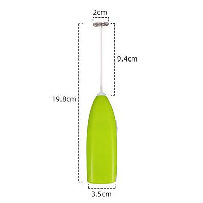 Handgehaltener Milchaufschäumer - Schaummixer mit Kaffeebesen, elektrisch grün