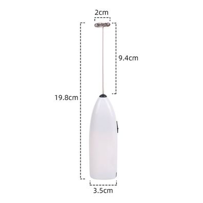 Milchaufschäumer - handgehalten, Kaffeebesen, Schaummischer, elektrisch, weiß