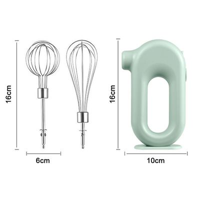 Schnurloser elektrischer Handmixer - für den Haushalt, wiederaufladbar über USB, Grü