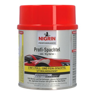 Nigrin 2K Profi Spachtel mit Härter 500g Fein FüllSpachtel ReparaturSpachtel