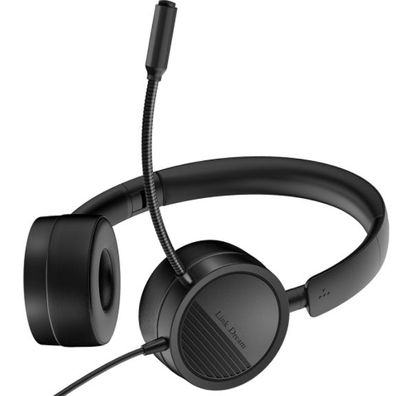 PC-Headset mit Mikrofon, USB/3.5mm, Business-Headset mit Rauschunterdrückung und kla